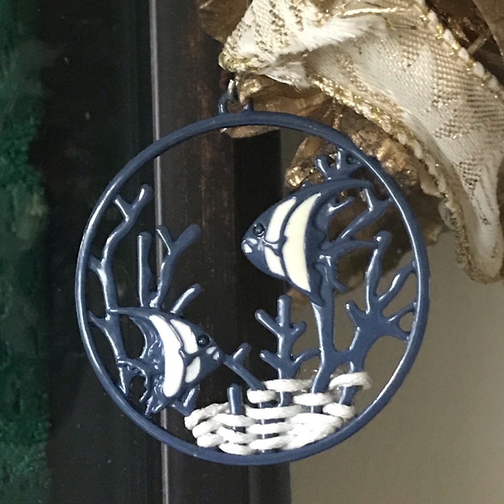 Under the sea earrings in blue